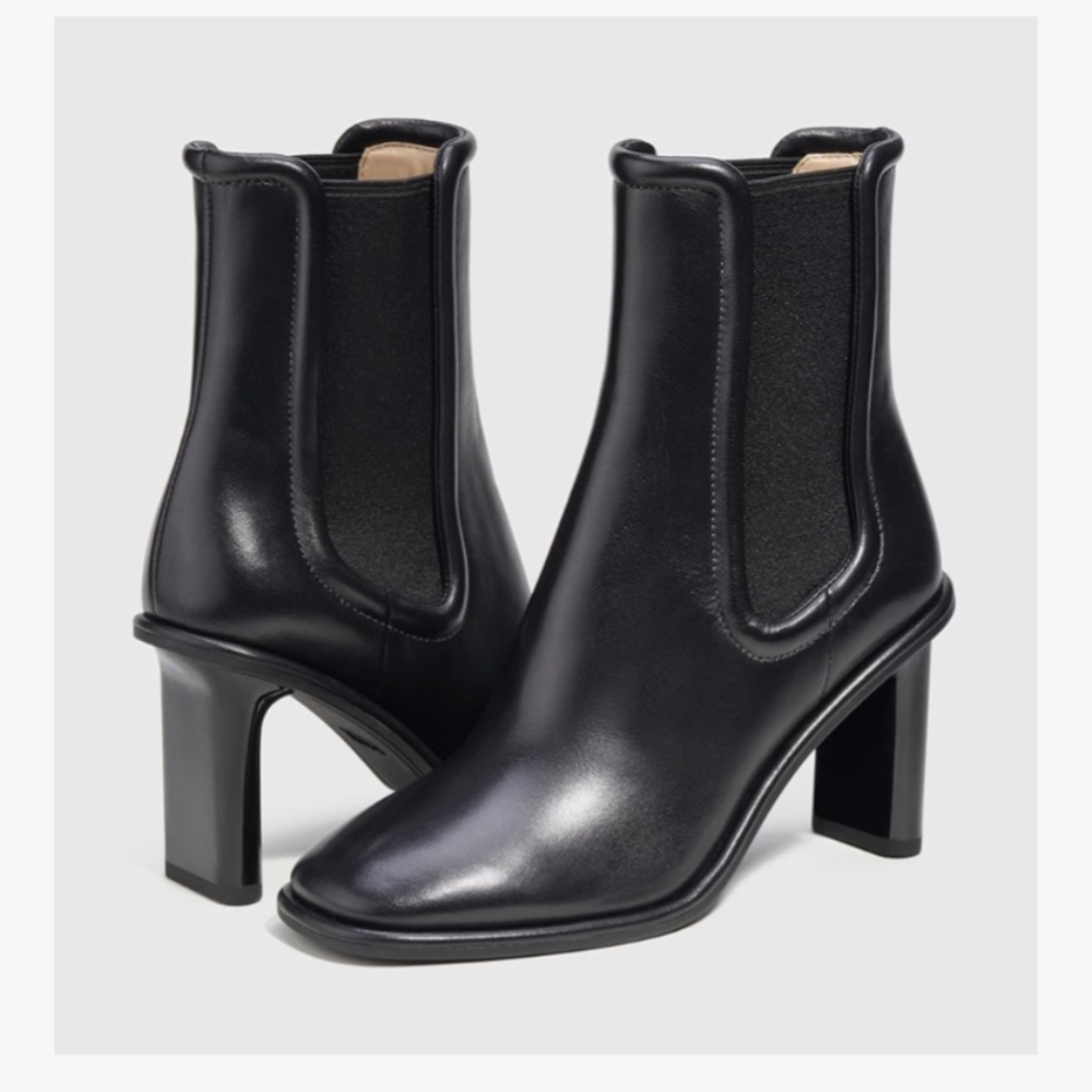 Coach Geneva Leather Bootie Boots, Size 8.5